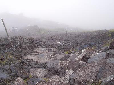 上からみた登山道